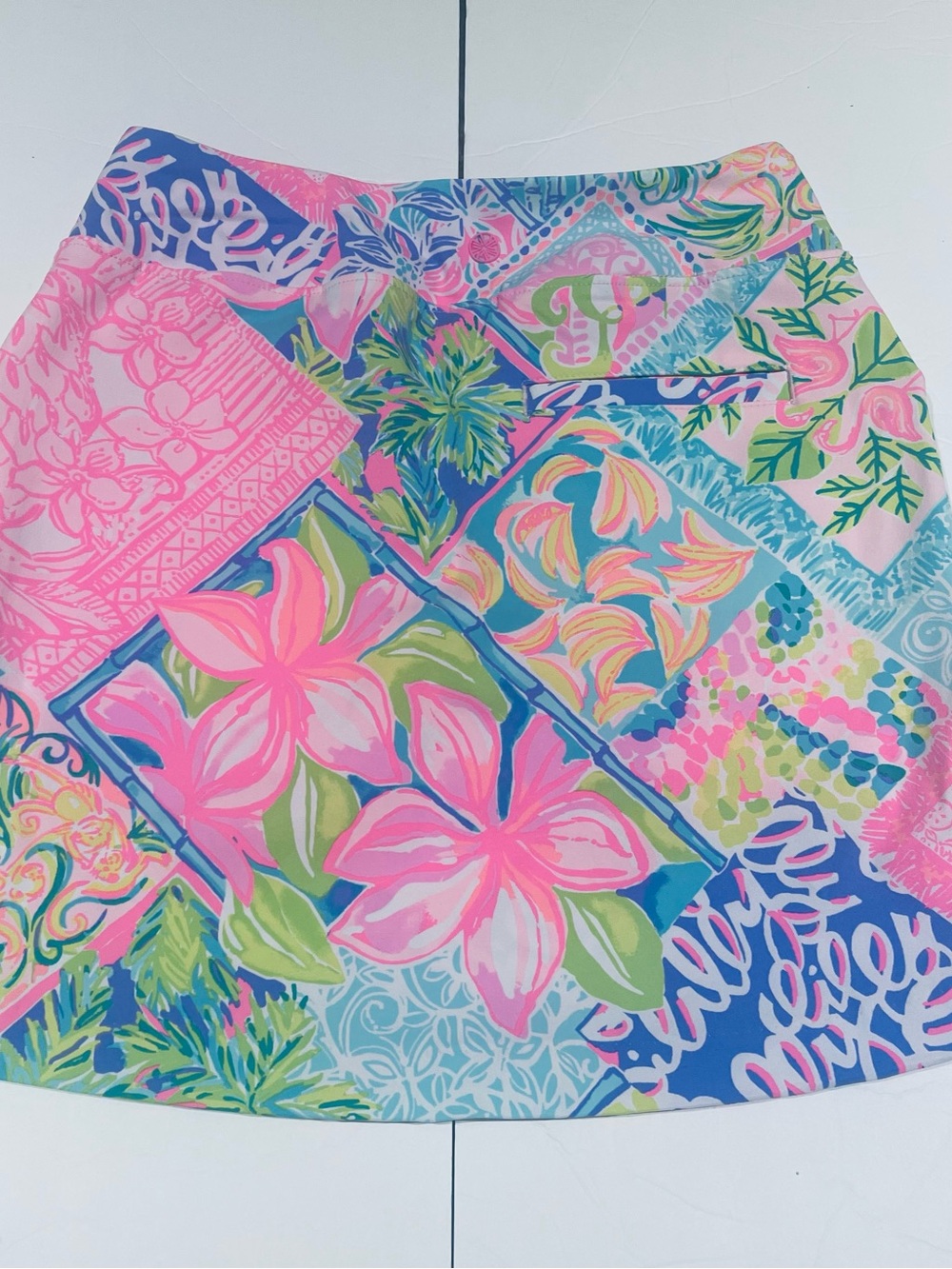 Lilly Pulitzer Luxletic Floral Mini Skirt Skort 2 - Picture 9 of 11